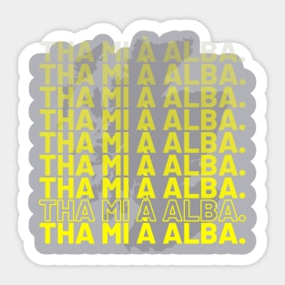 I am from Scotland Tha mi à Alba Scottish Gaelic Yellow Sticker